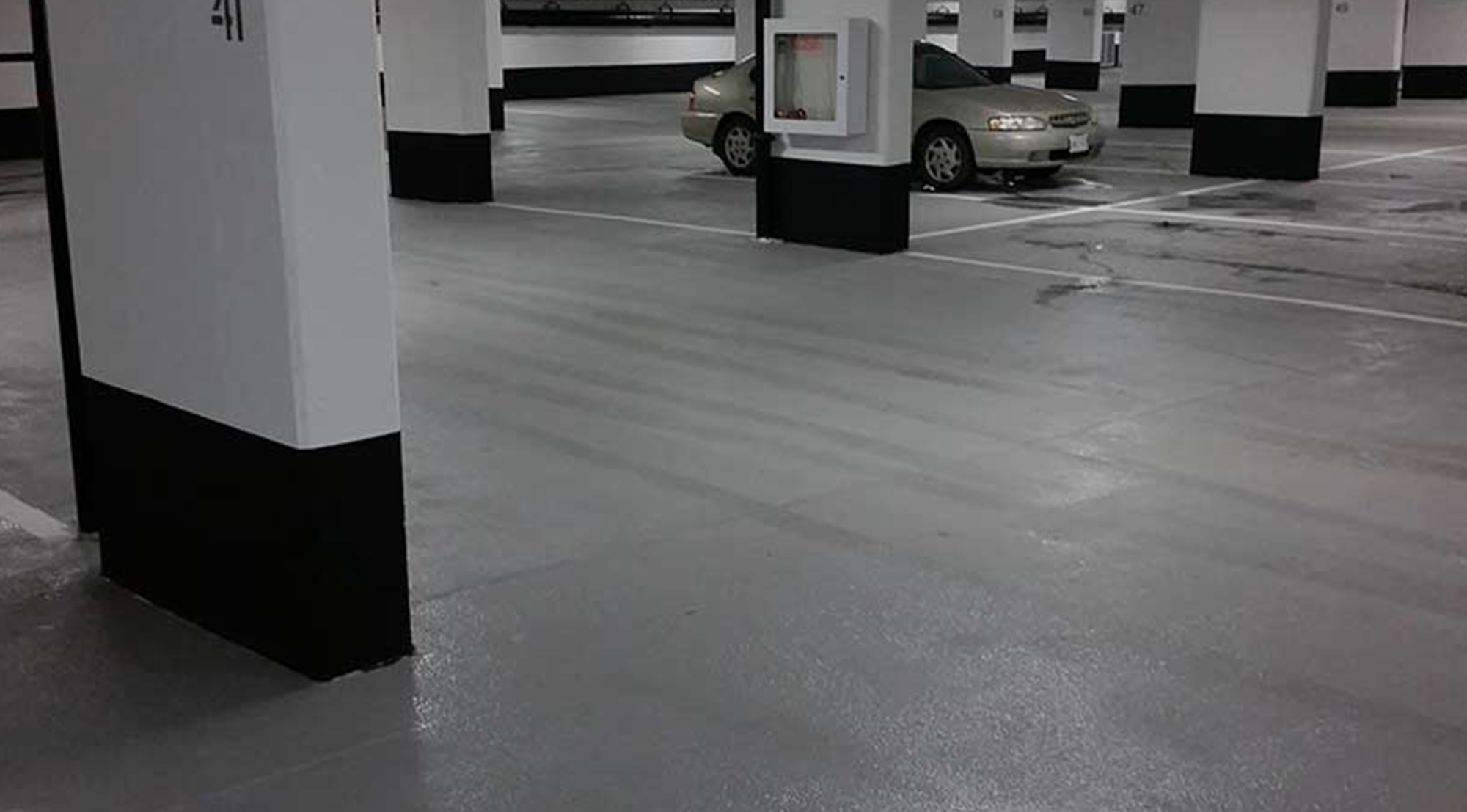 Parking garage floor